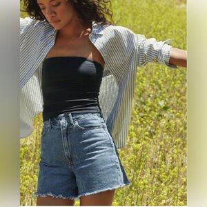 Everlane A Line Denim Cut Off Shorts